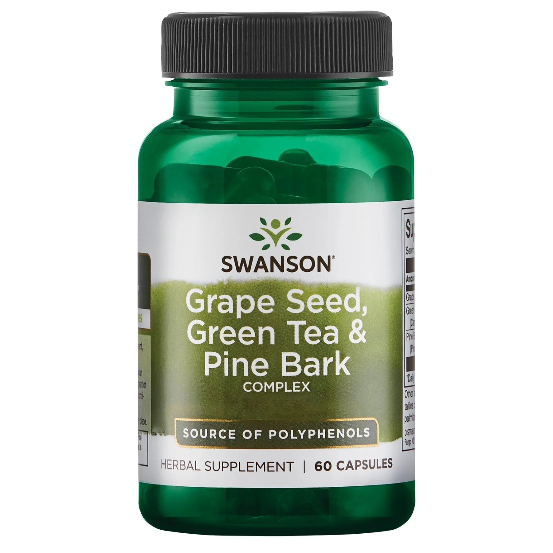 Grape Seed Green Tea & Pine Bark Complex Heart Cardiovascular Immune Support Health Antioxidant Healthy Blood Pressure Support Polyphenols OPCS Herbal Supplement 60 Capsules (Caps)