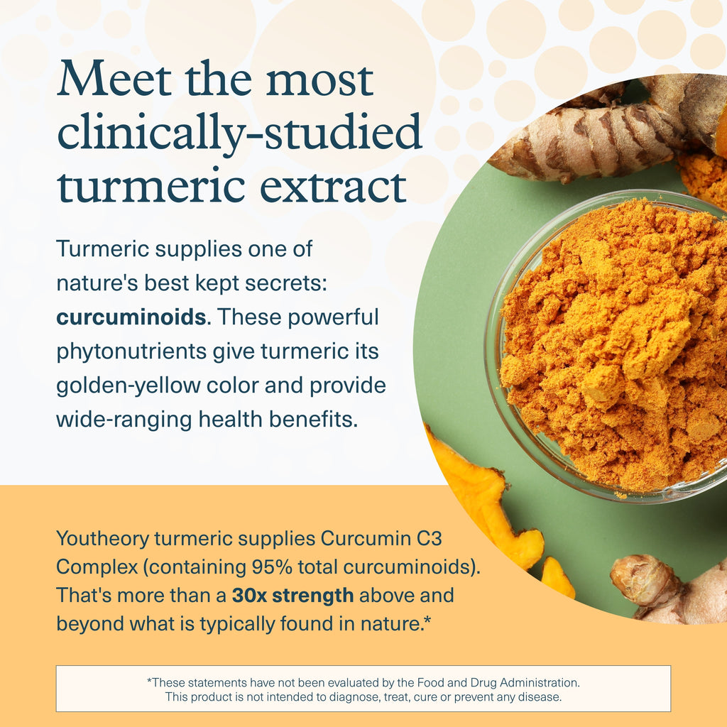 Turmeric Curcumin Supplement with Black Pepper Bioperine, Powerful Antioxidant Properties for Joint & Healthy Inflammation Support, 60 Tablets