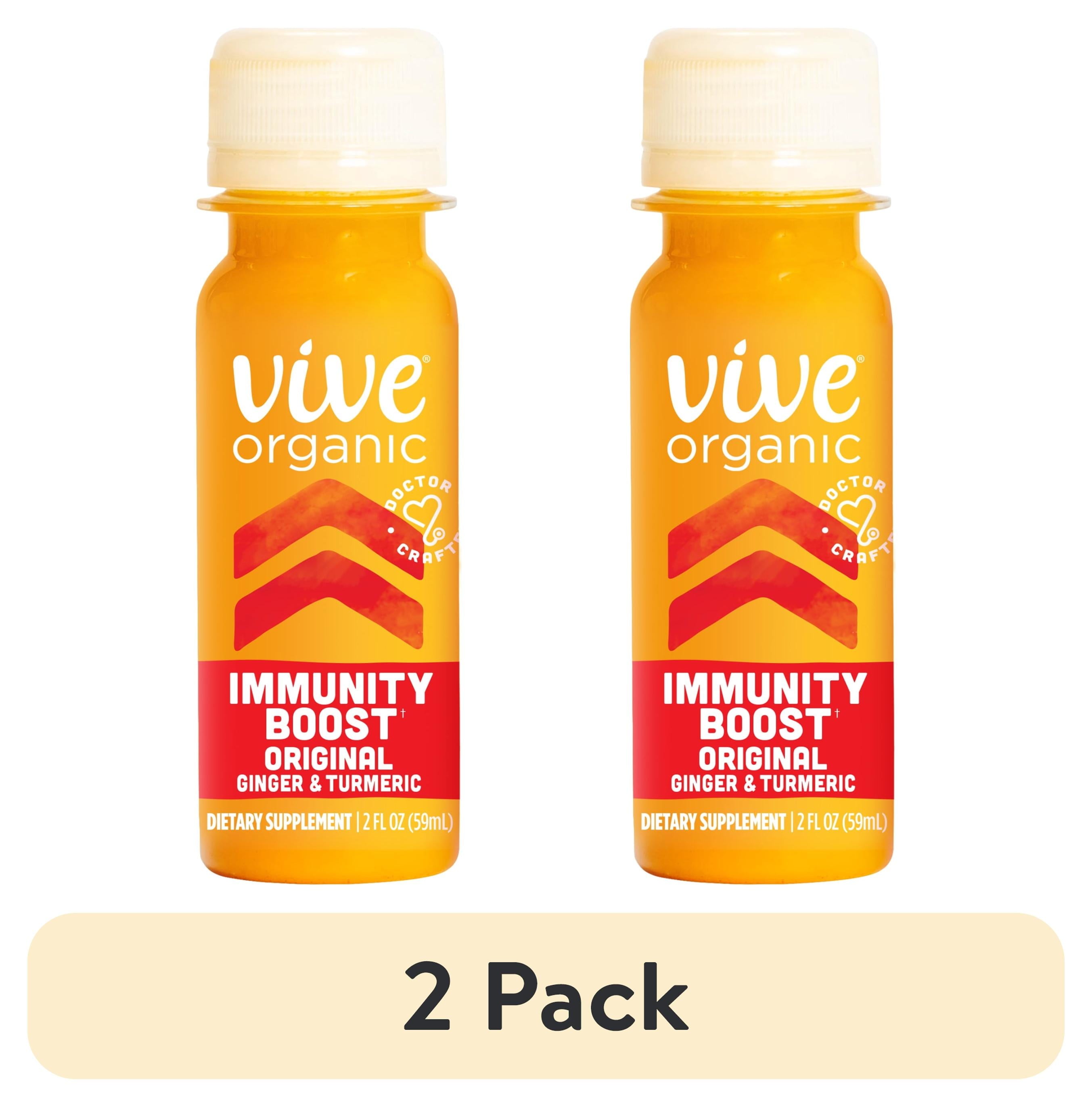 (2 Pack)  Immunity Boost Shot, Original Ginger and Turmeric Wellness Shot, 2 Fl Oz Bottle