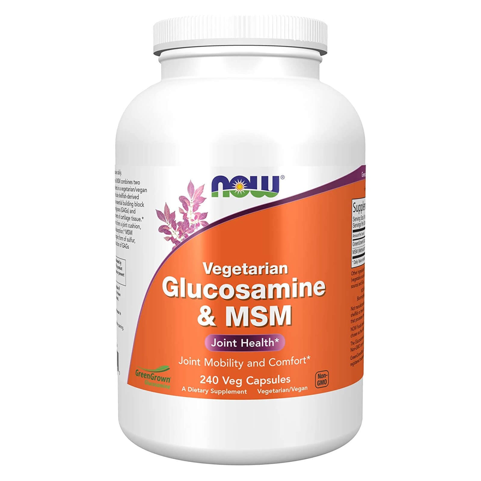 NOW FOODS Glucosamine & MSM Vegetarian 240 Veg Capsules