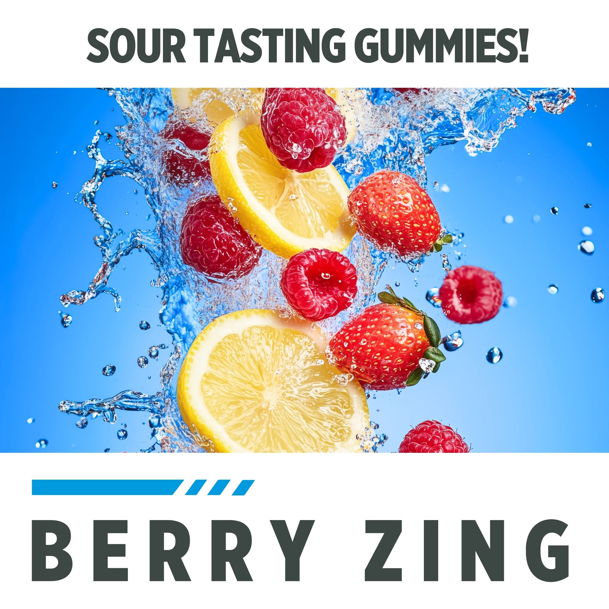 (3 Pack)  Creatine Hcl Gummies, Sour Berry Zing Flavor, Supports Muscle & Brain Health, 60 Count
