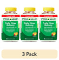 (3 Pack)  Digestive Health Fiber Supplement Gummies, Orange Lemon Strawberry, 150 Count