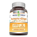 Amazing Formulas Turmeric Curcumin & Ginger with Bioperine 2250 Mg per Serving 90 Veggie Capsules | 30 Servings | Non-Gmo | Gluten Free | Made in USA | Ideal for Vegetarians