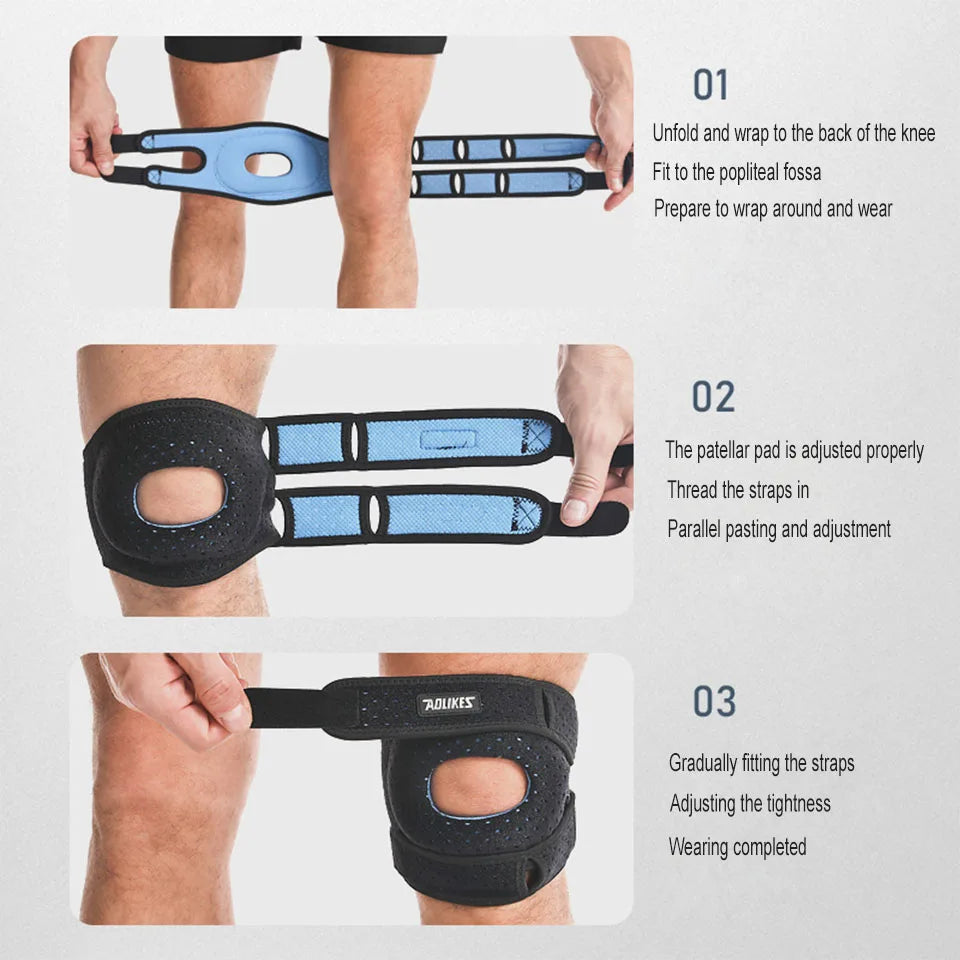 1PCS Patella Knee Brace Patellar Tendon Support Strap with Gel Pad - Knee Pain,Arthritis,Tendonitis,Knee Stabilizer