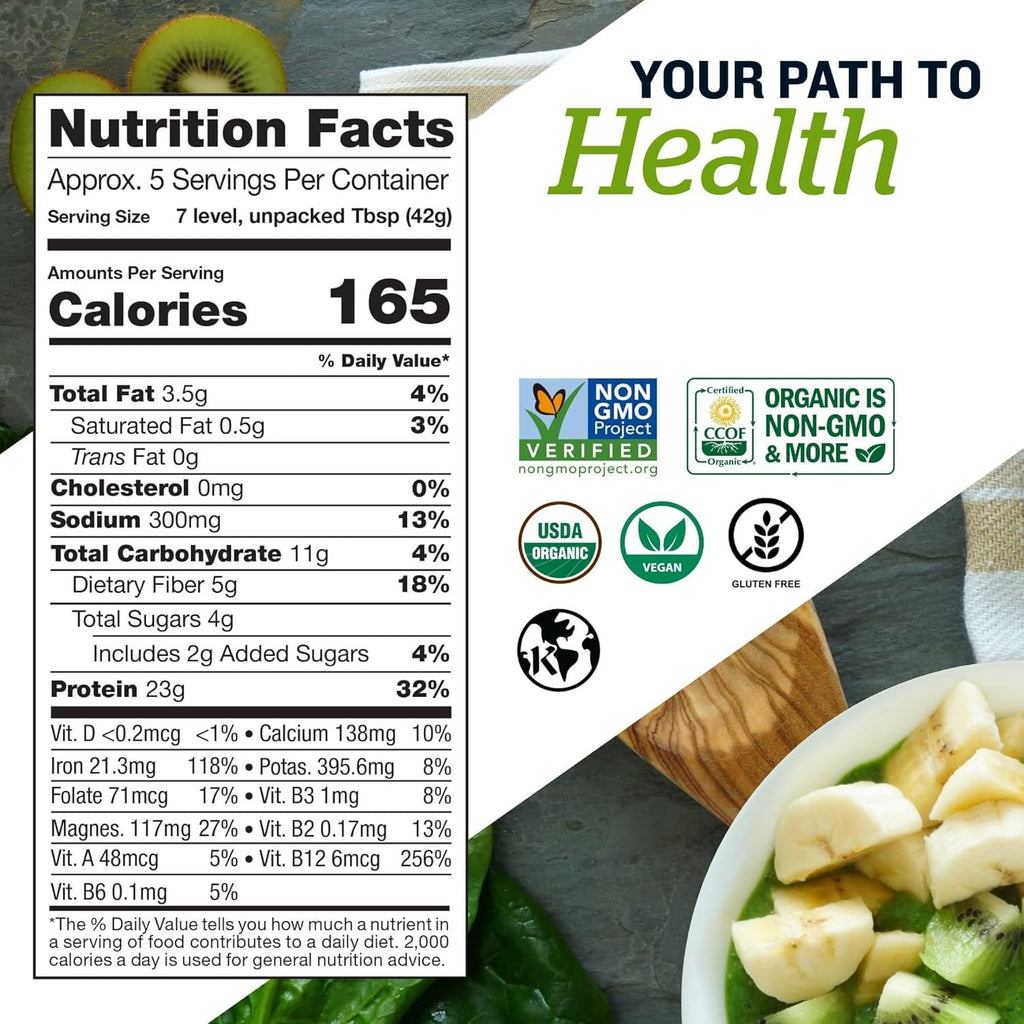Sunfood Organic Supergreens & Protein - Greens Superfood Powder, Organic Protein