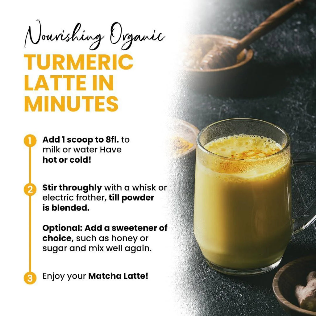 Zealthy Life Turmeric Latte USDA CERTIFIED ORGANIC GOLDEN MILK POWDER with CEYLON CINNAMON Non GMO Vegan Keto Gluten Free Unsweetened (45 Servings)