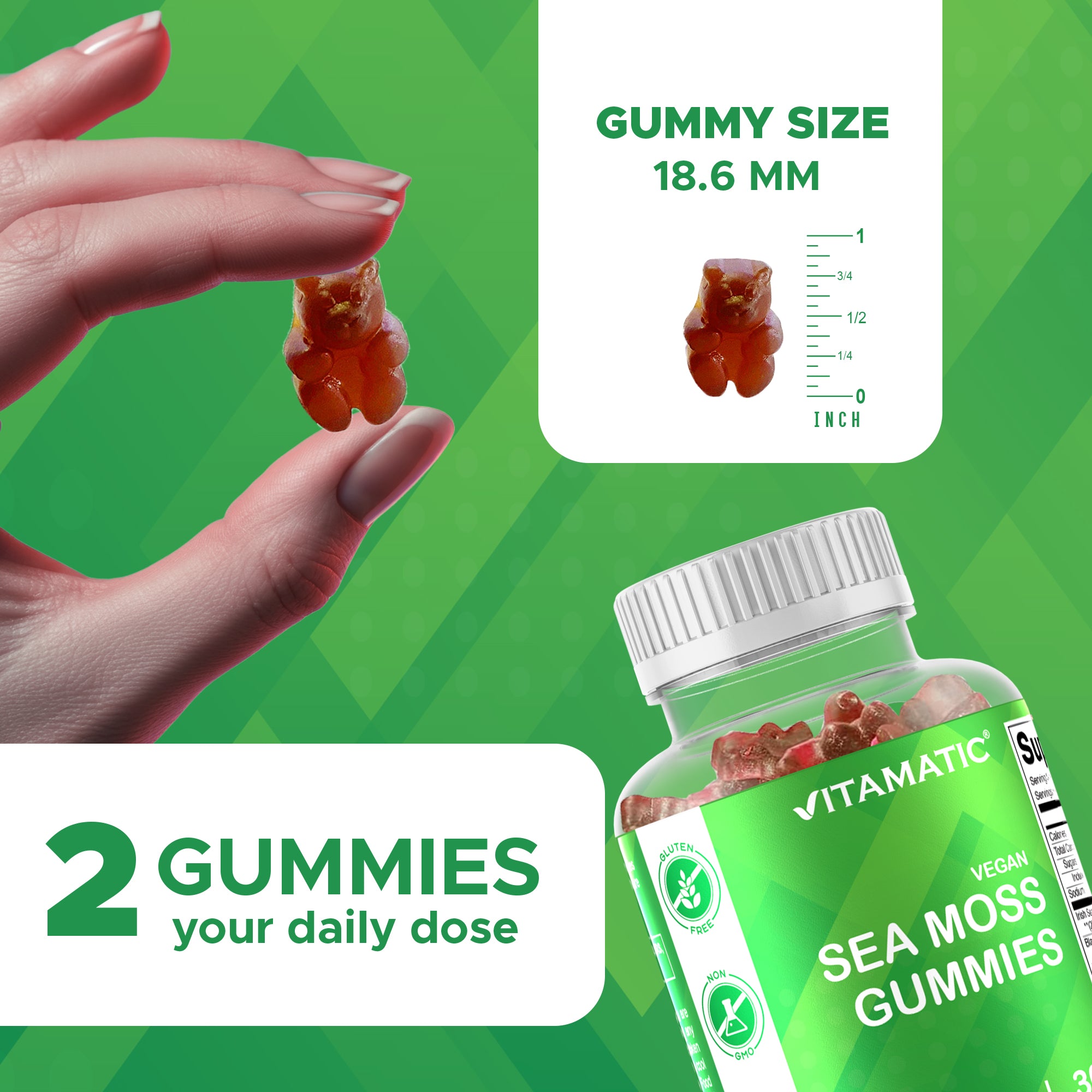 Irish Sea Moss Gummies - 3000 Mg - 60 Vegan Gummies - Made with Bladderwrack & Burdock Root - Seamoss Supplement for Thyroid, Energy, Immune Support
