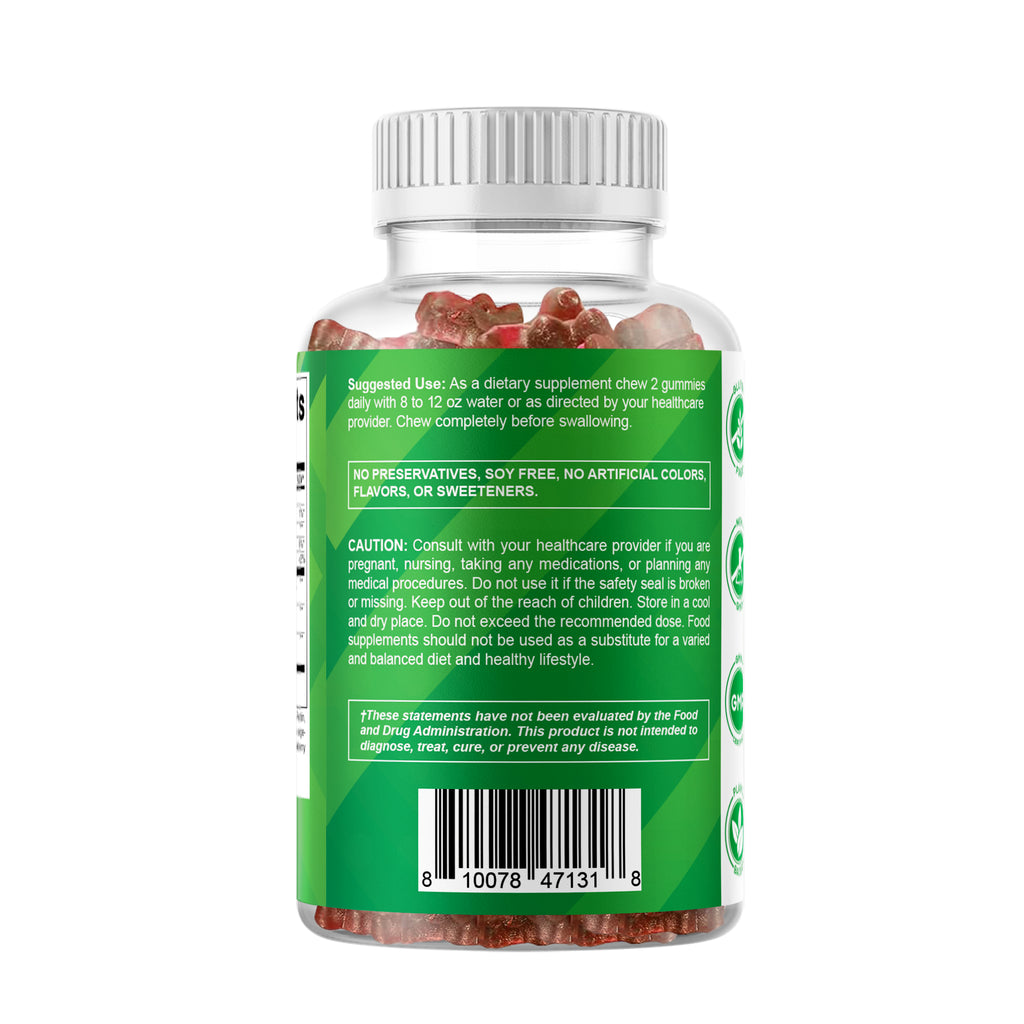 Irish Sea Moss Gummies - 3000 Mg - 60 Vegan Gummies - Made with Bladderwrack & Burdock Root - Seamoss Supplement for Thyroid, Energy, Immune Support