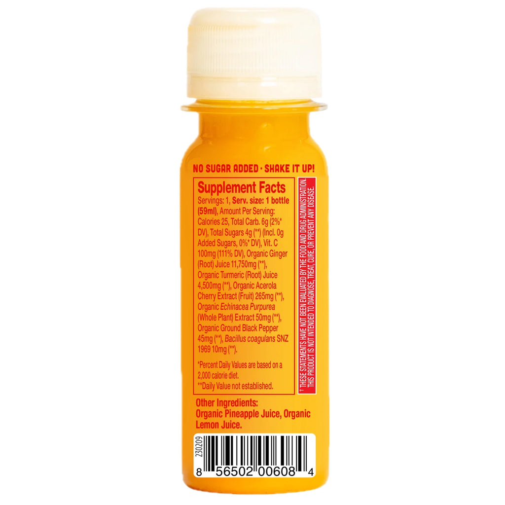 (2 Pack)  Immunity Boost Shot, Original Ginger and Turmeric Wellness Shot, 2 Fl Oz Bottle