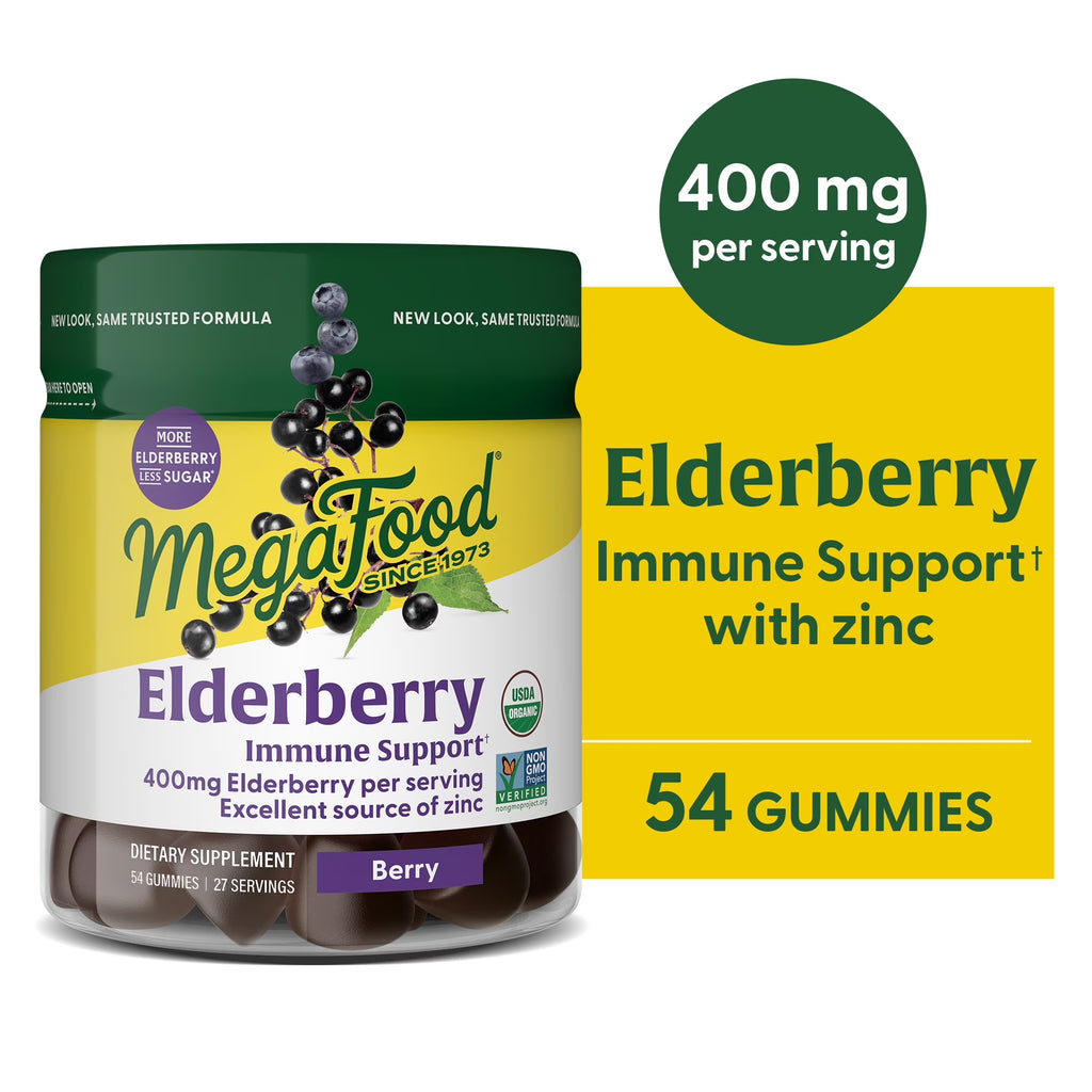 Elderberry Immune Support Gummies - Vegan, Organic, Gluten-Free - 27 Servings