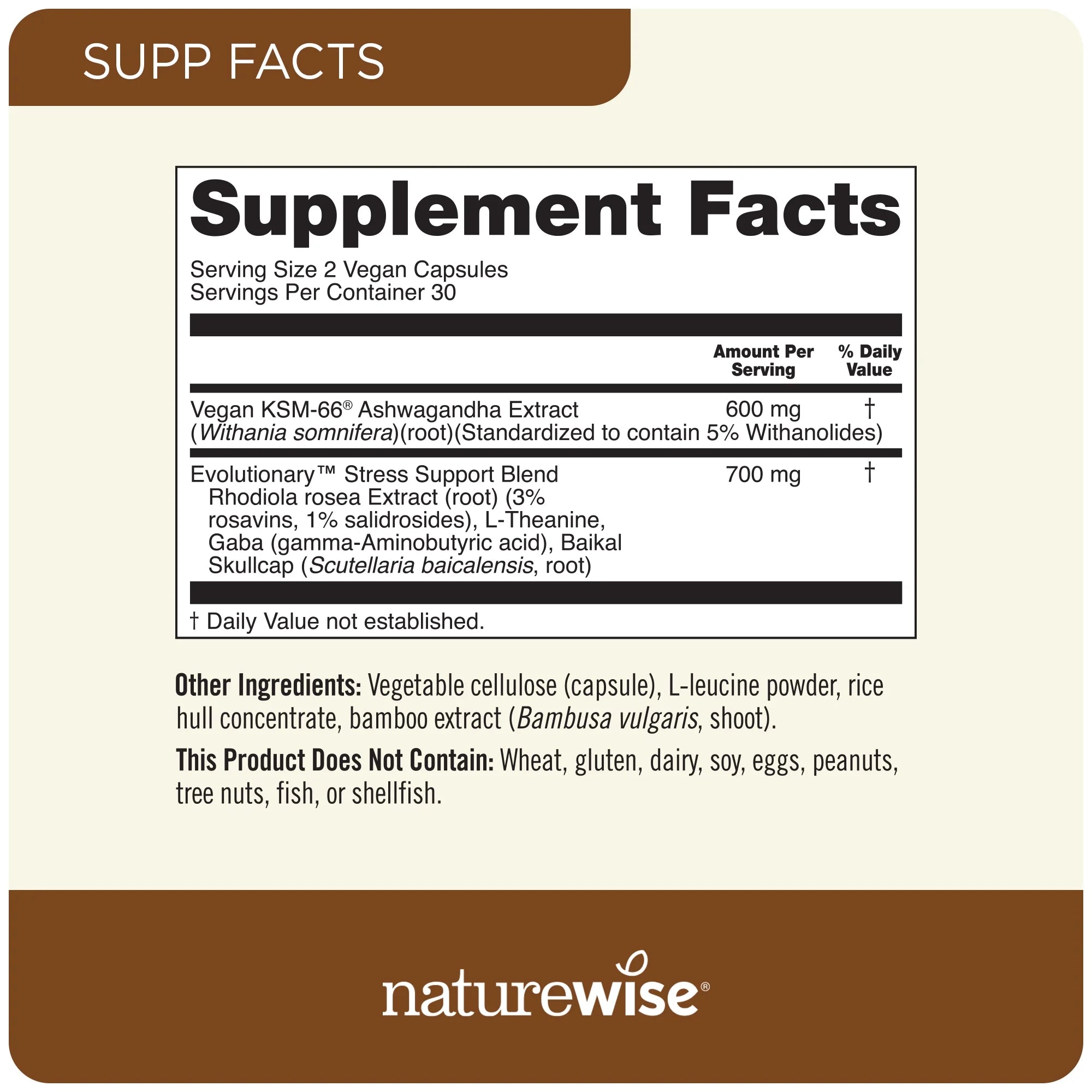 Ashwagandha for Stress + GABA & L-Theanine - 60 Capsules[30-Day Supply]