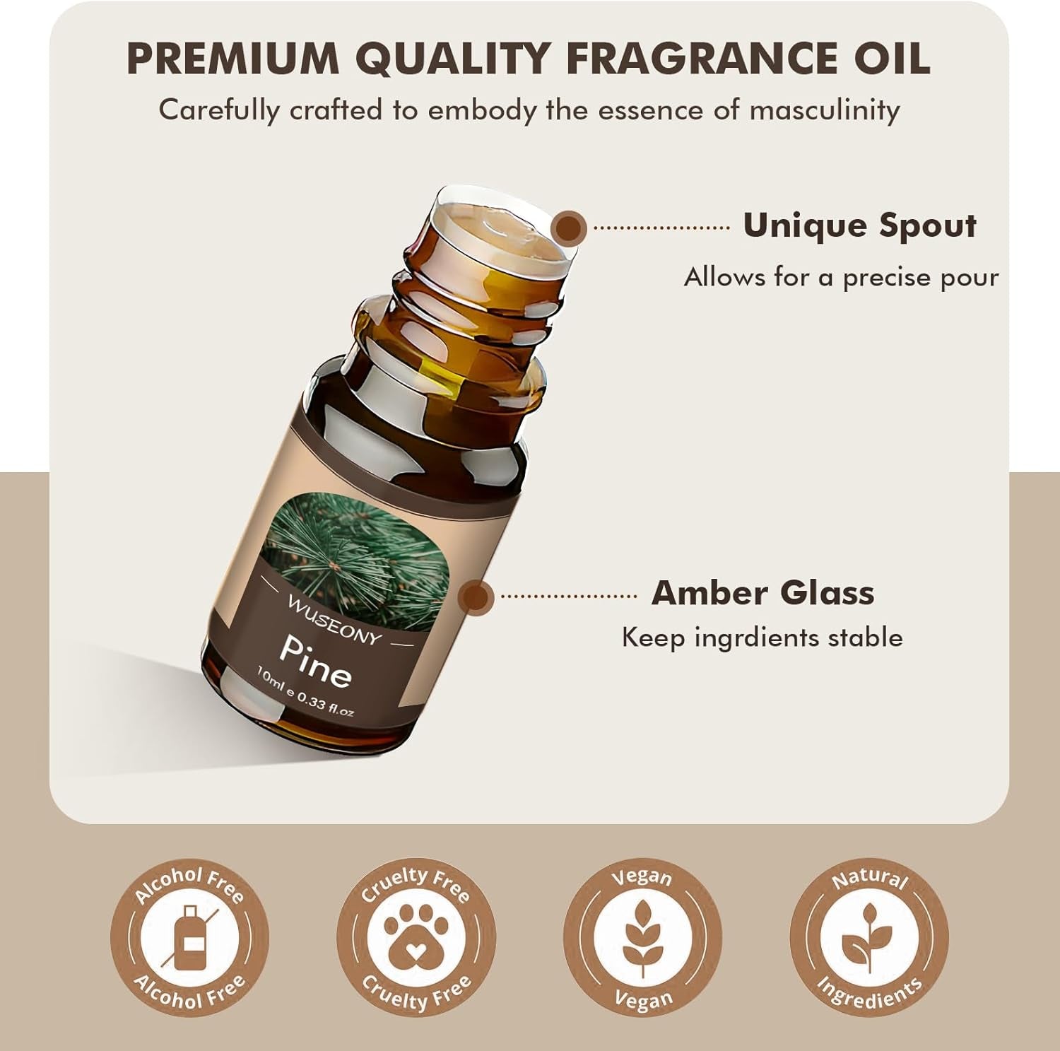 Classic Man Fragrance Oils Set, Mens Essential Oils Set - Pine, Sweet Tobacco, Bay Rum, Cologne, Copaiba, Sandalwood Candle Scents for Candle Making, Soap Making Supplies, Diffuser Oil Scents