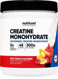 Creatine Monohydrate Powder (Fruit Punch) 300 Grams - Micronized Creatine Monohydrate, 5 Grams per Serving