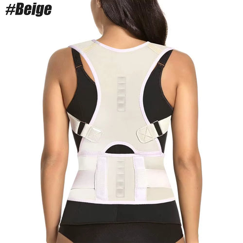 Back Posture Corrector,Magnetic Support for Neck Shoulder Upper & Lower Back Pain Relief,Posture Brace for Cervical Lumbar Spine