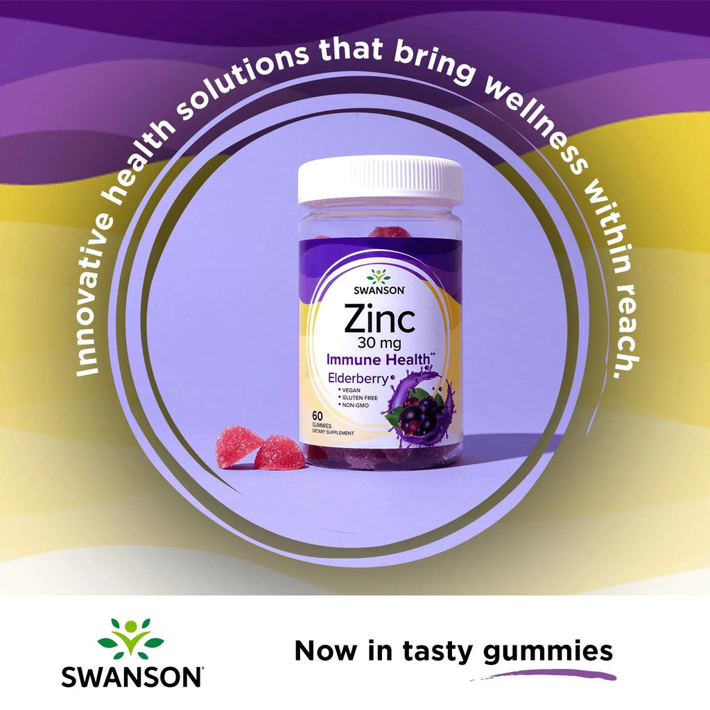 Zinc Gummies - Elderberry 15 Mg 60 Gummies