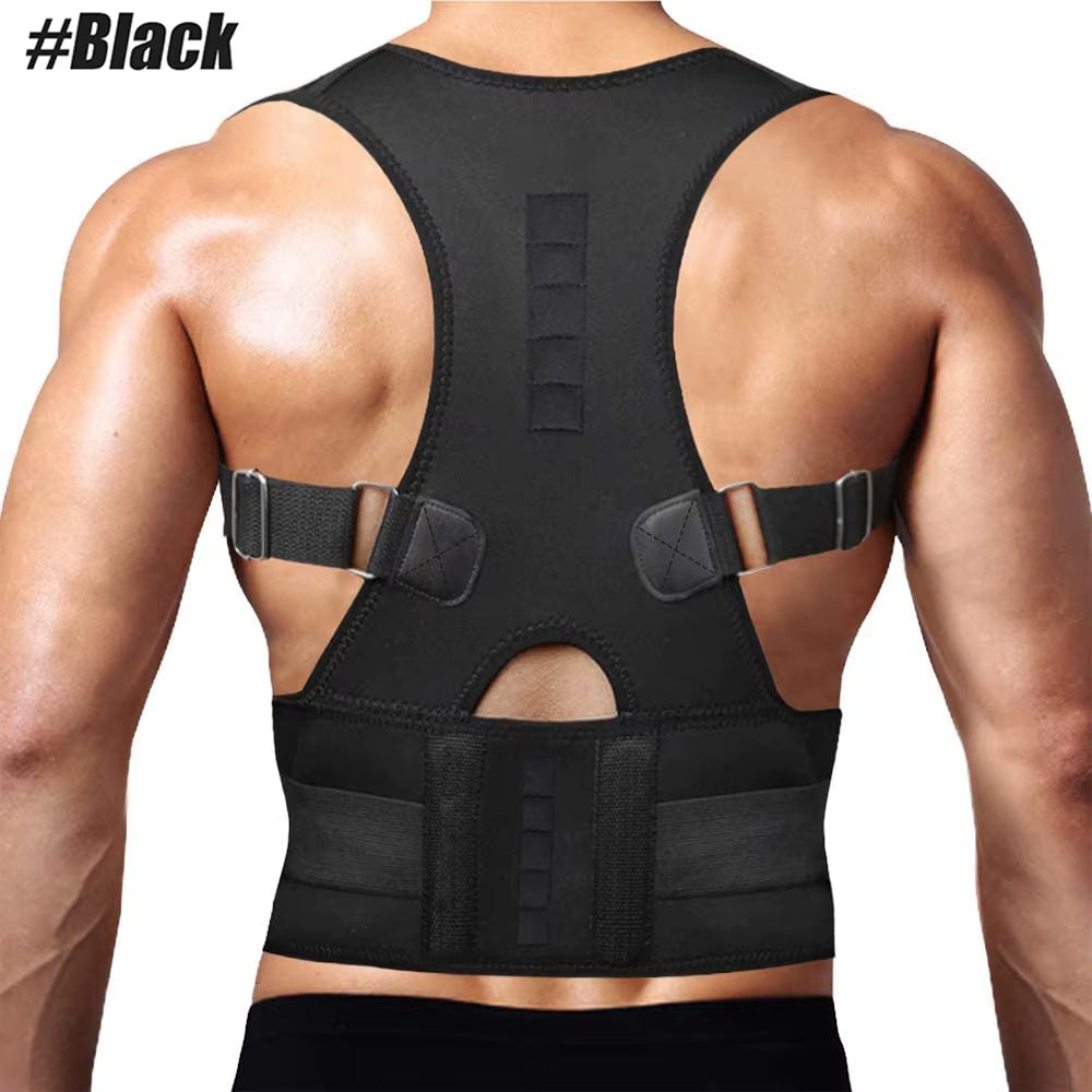 Back Posture Corrector,Magnetic Support for Neck Shoulder Upper & Lower Back Pain Relief,Posture Brace for Cervical Lumbar Spine