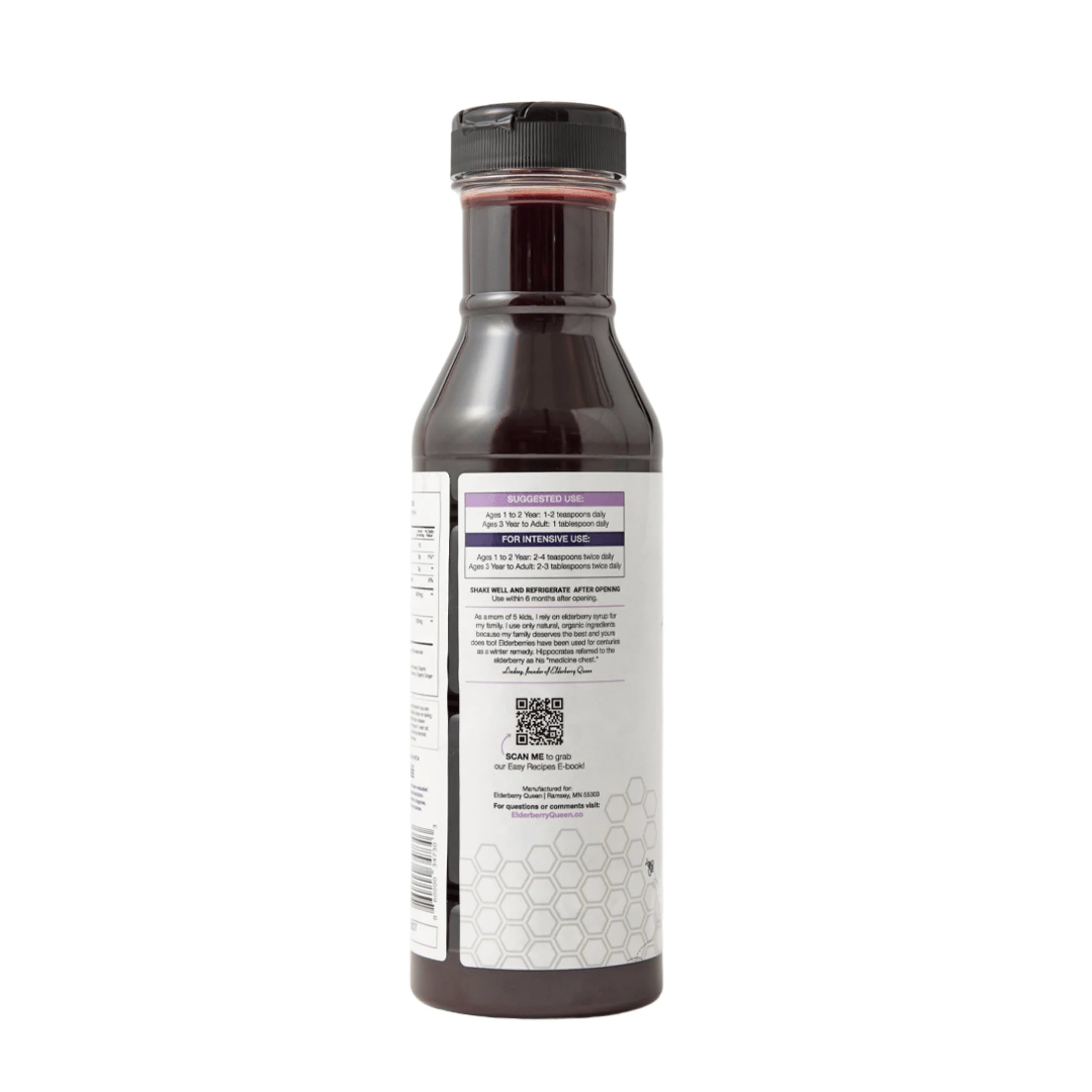 Certified Organic Elderberry Syrup Supplement for Immune Support, 12 Fl Oz