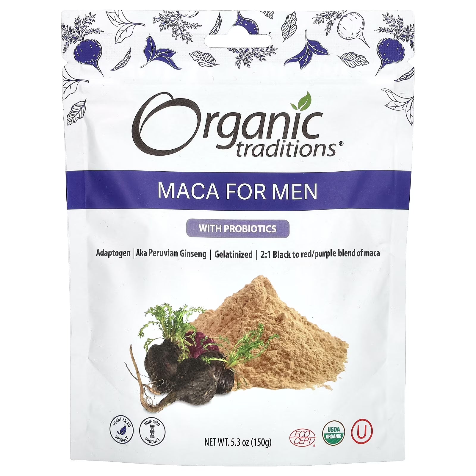 Maca for Men with Probiotics, 5.3 Oz (150 G)