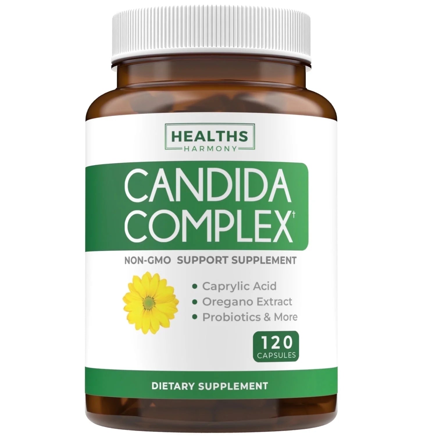 Candida Cleanse Intestinal Flora Support with Oregano & Caprylic Acid, 120 Capsules