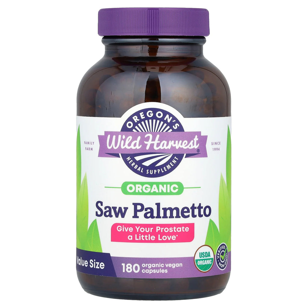Saw Palmetto, 180 Organic Vegan Capsules (585 Mg per Capsule)