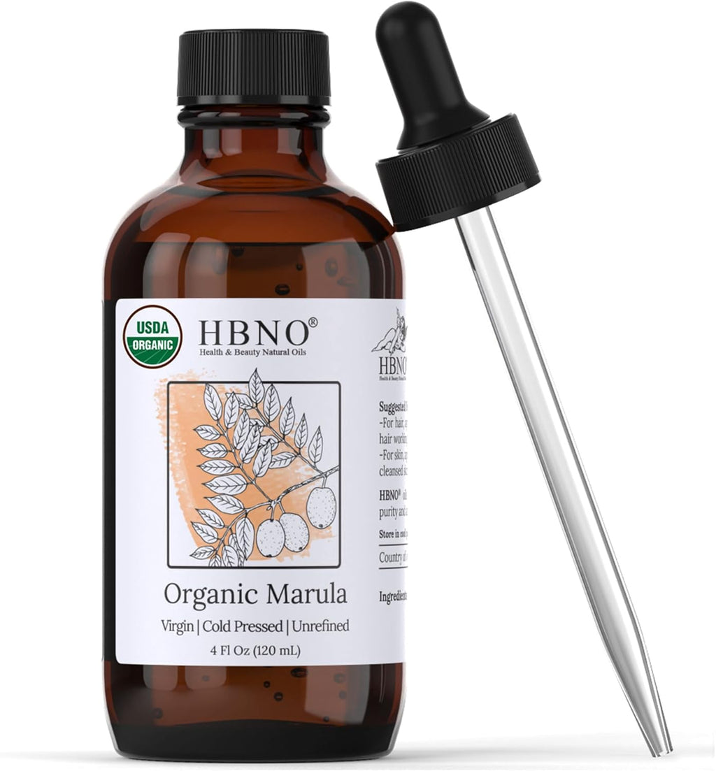 Organic Marula Oil - Huge 4 Oz (120Ml) Value Size - USDA Certified Organic Marula Seed Oil, Cold Pressed for Face, Body, Lips, Shampoo & Conditioner
