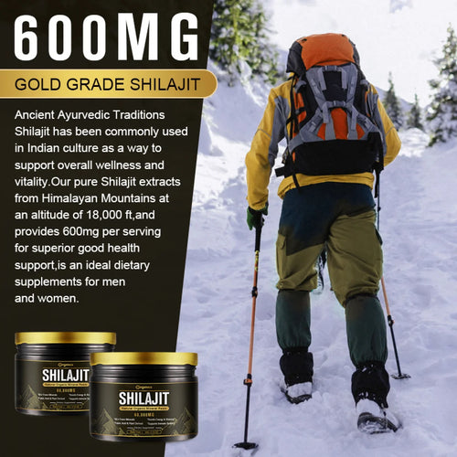 60,000MG Original Siberian Pure Shilajit, Support Metabolism & Immune System - 100 Serving / 60G