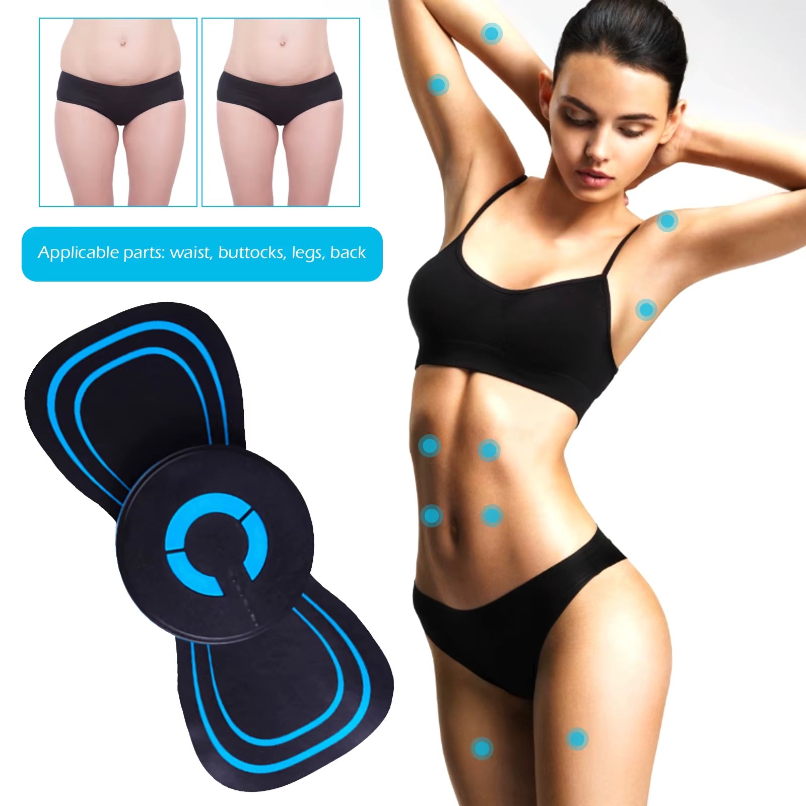 Electric Muscle Massager Portable Mini Neck Back Cervical Massage Patch Stimulator EMS 6 Modes Muscle Relief Pain Relaxation