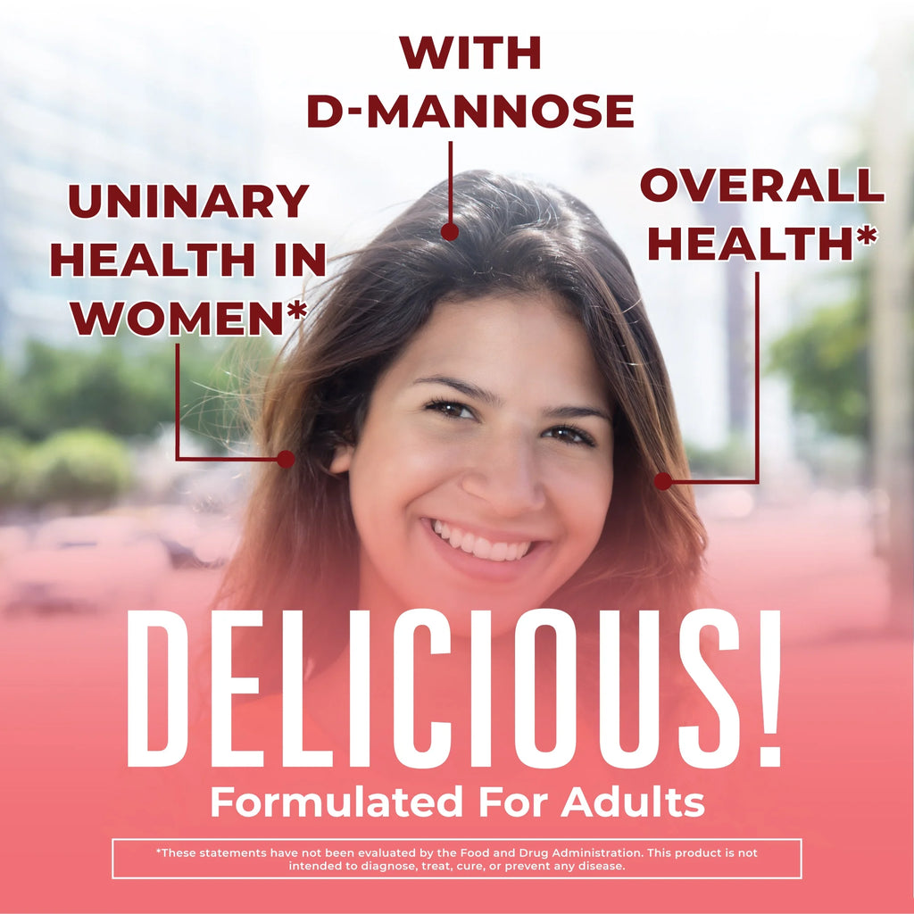 Cranberry Gummies with Mannose for Urinary Health, Vegan