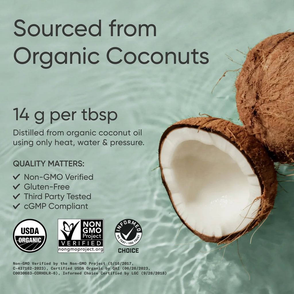 ® 100% Keto MCT Oil from Organic Coconuts - Triple Ingredient C8, C10, C12 Mcts (32Oz)