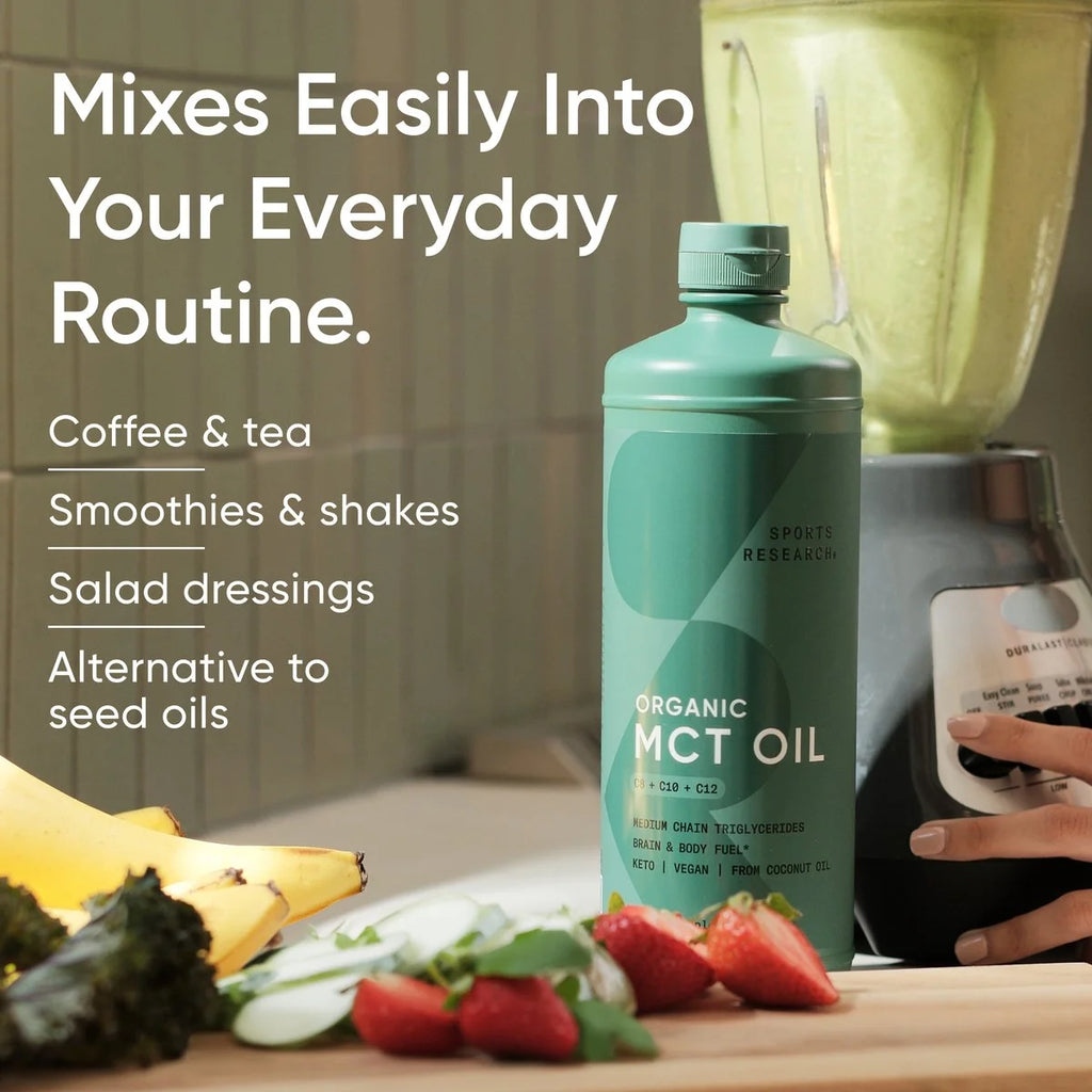 ® 100% Keto MCT Oil from Organic Coconuts - Triple Ingredient C8, C10, C12 Mcts (32Oz)