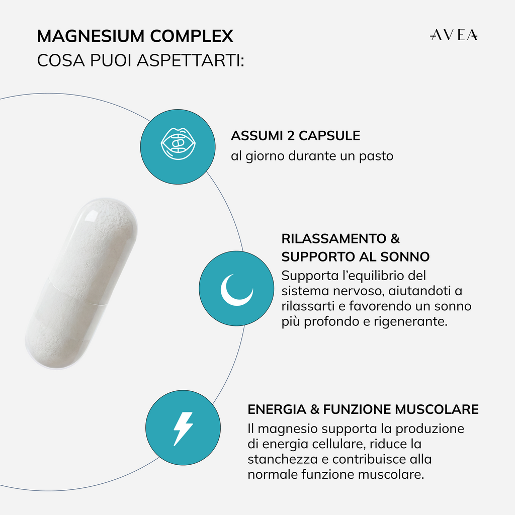 Unlock Your Vitality with AVEA Magnesium Complex - 300 mg of Essential Magnesium for Optimal Health