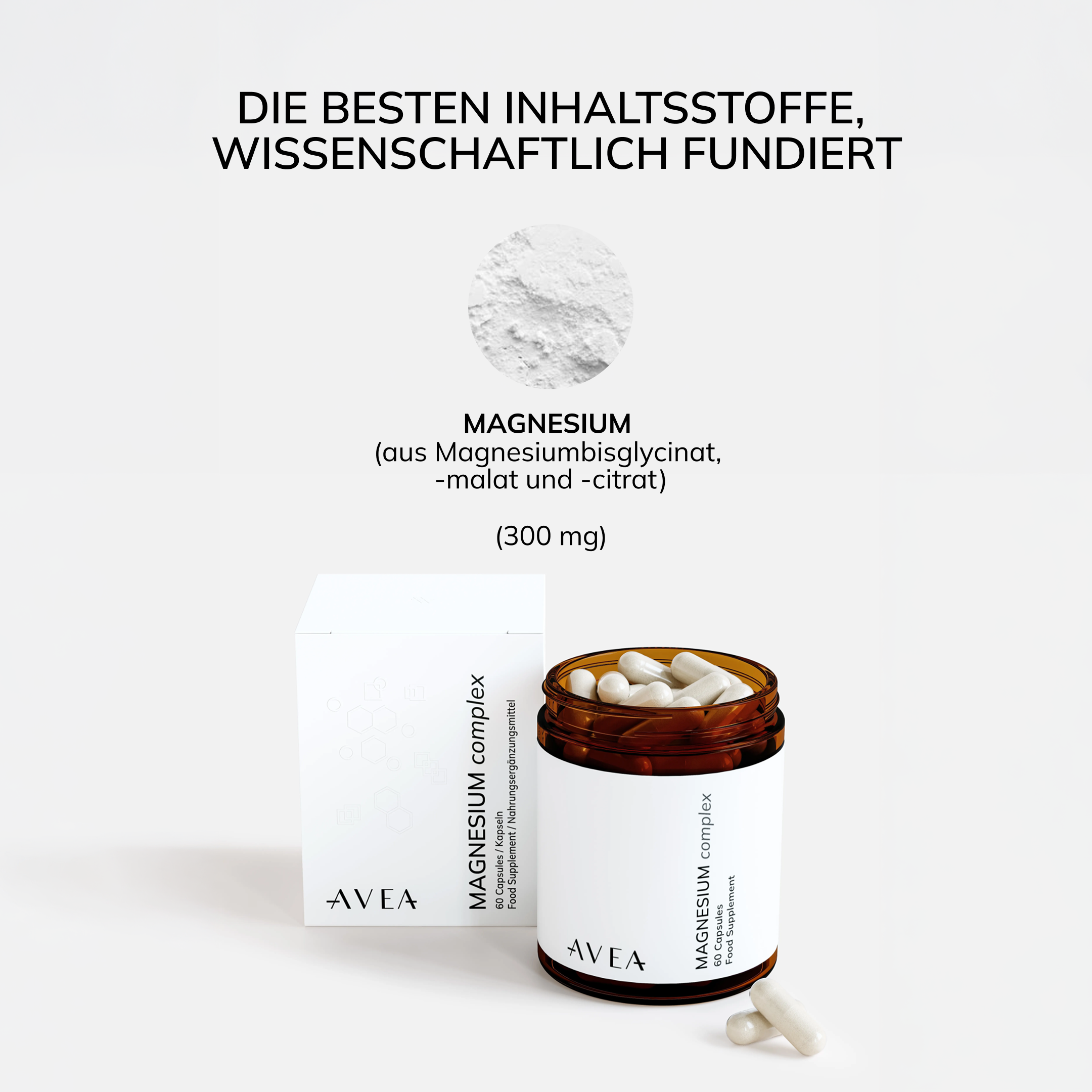 Unlock Your Vitality with AVEA Magnesium Complex - 300 mg of Essential Magnesium for Optimal Health
