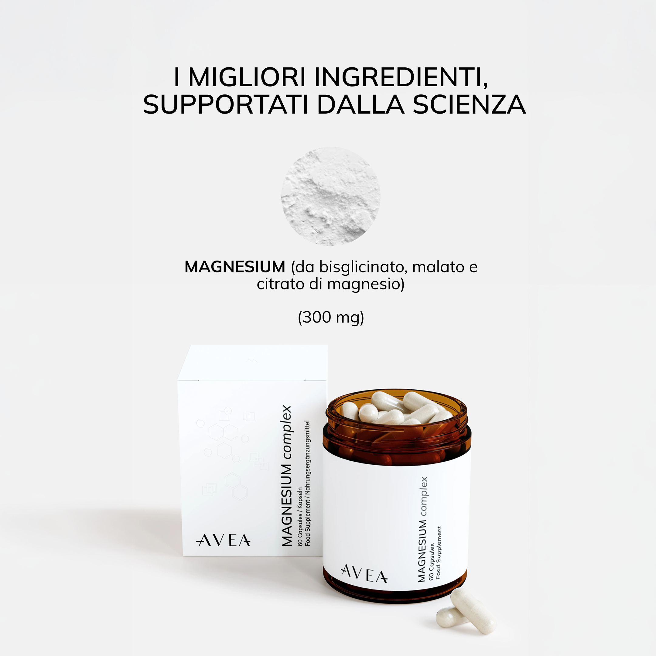 Unlock Your Vitality with AVEA Magnesium Complex - 300 mg of Essential Magnesium for Optimal Health